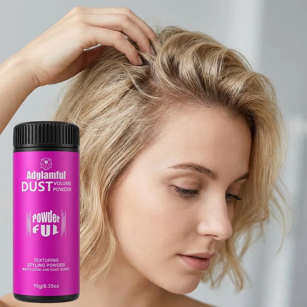 Adglamful Polvere Volumizzante per Capelli 10g, Controllo Olio, Traspirante, Leggera, Effetto Volumizzante per le Radici e Texture a Lunga Durata