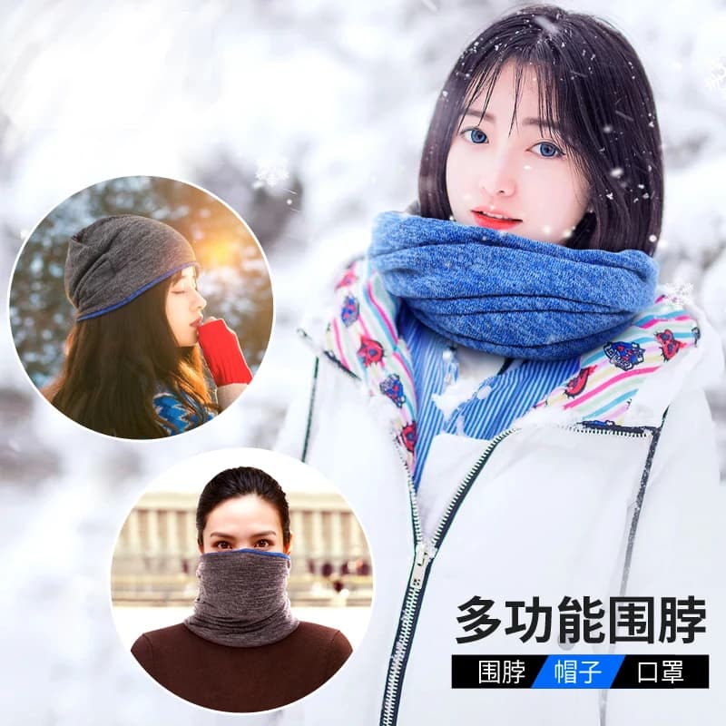 WRELS Winter Warm Hat Adult Cotton Wool Hats Soft Fordable Bonnet Unisex Slouchy Winter Hats Casual Beanies Outdoor Sports
