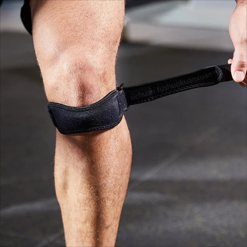 Imbottitura morbida regolabile in Eva, cinturino per ginocchio, protezione tendine rotuleo, corsa, ciclismo, palestra, sport, supporto per ginocchio, avvolgimento di compressione, dolore unisex