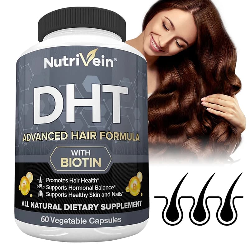 Premium DHT Blocker Integrator for Men and Women - with Biotin - Hair Supplements for Men and Women of All ages - for a Splendid Hair