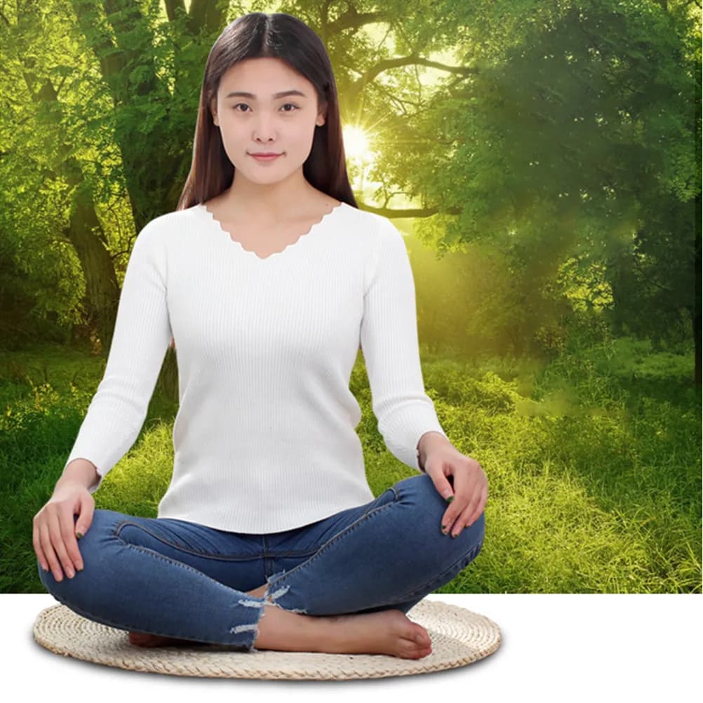 Thick Straw Woven Floor Mat Round Yoga Meditation Cushion Handmade Tatami Seat Pad for Living Room Bedroom Home Office Decor