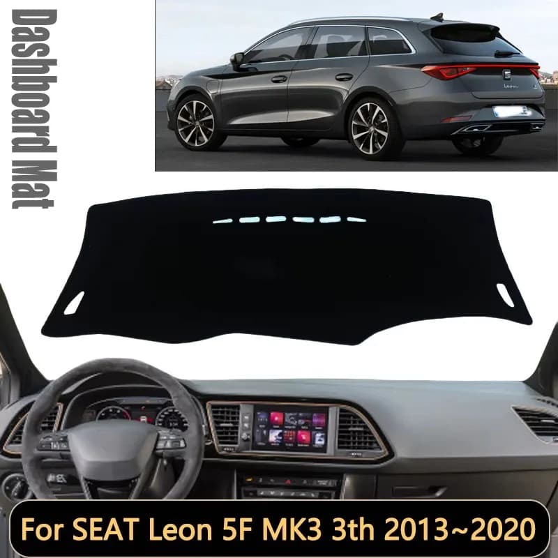 For SEAT Leon 5F MK3 3th 2013 ~ 2020 2014 2015 Auto Dashboard Cover Zerbino Sunset Pad Interior Car Accessories