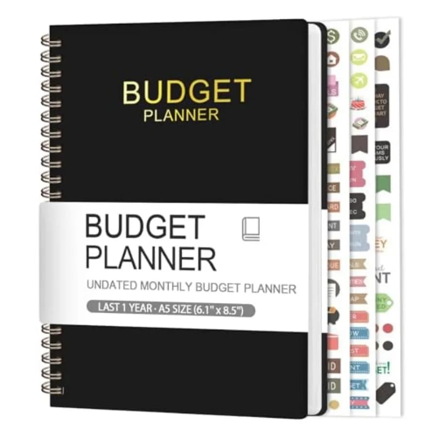 Agenda Finanziaria - Libro di Budget Mensile con Registro delle Spese, Taccuino A5 6.1" x 8.5", Planner Finanziario e Libro Contabile per Prender Sottosconto il Controllo delle Finanze