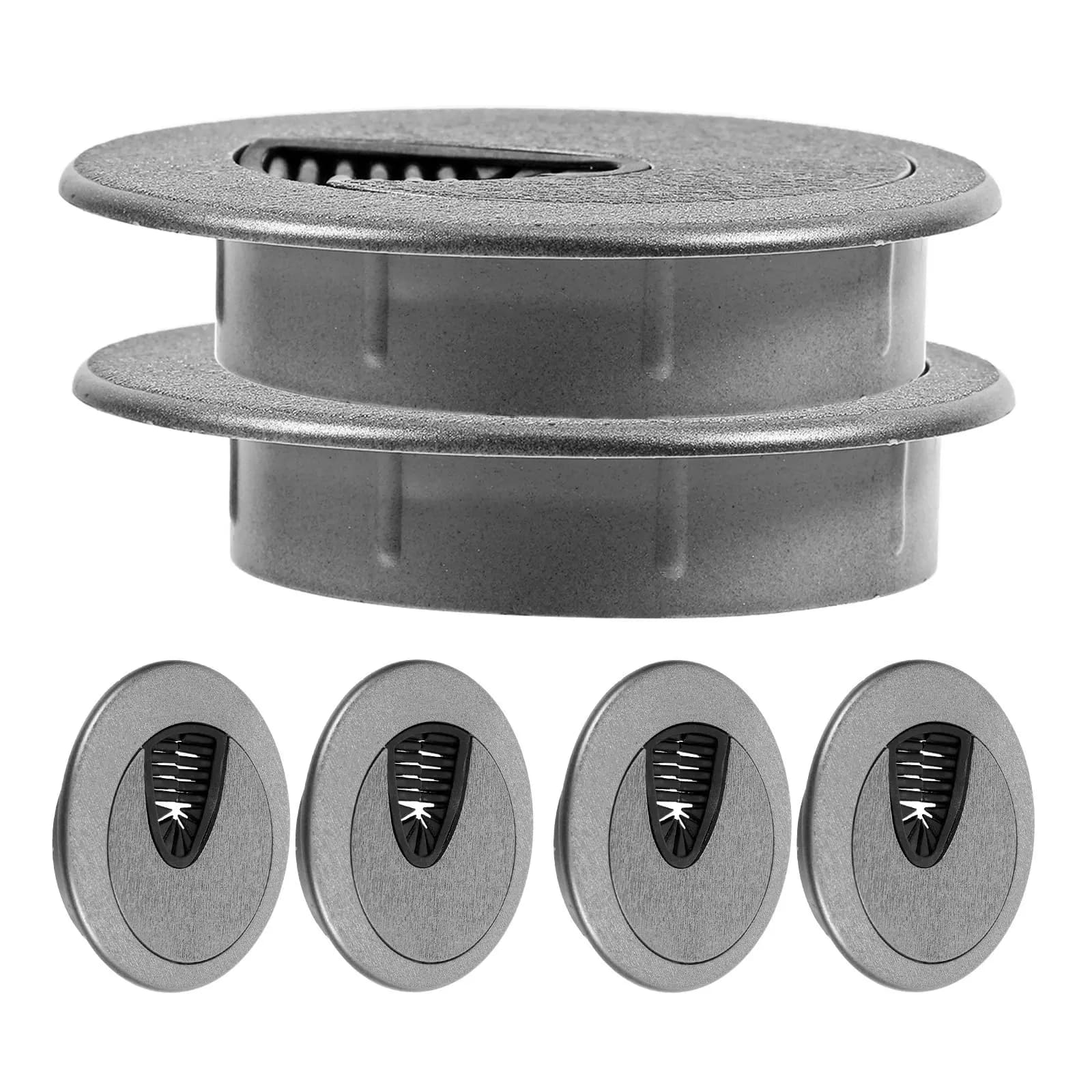 6Pcs Round Wire Hole Cover Zinc Alloy Desk Cable Grommet Cord Organizer for Office Desk Workspace Wall Grommets for Cables