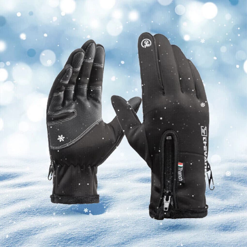 Cycling Anti-slip Heated Gloves Unisex Touch Screen Riding Gloves Waterproof Elastic Bike Gloves Windproof Warm Winter Gloves