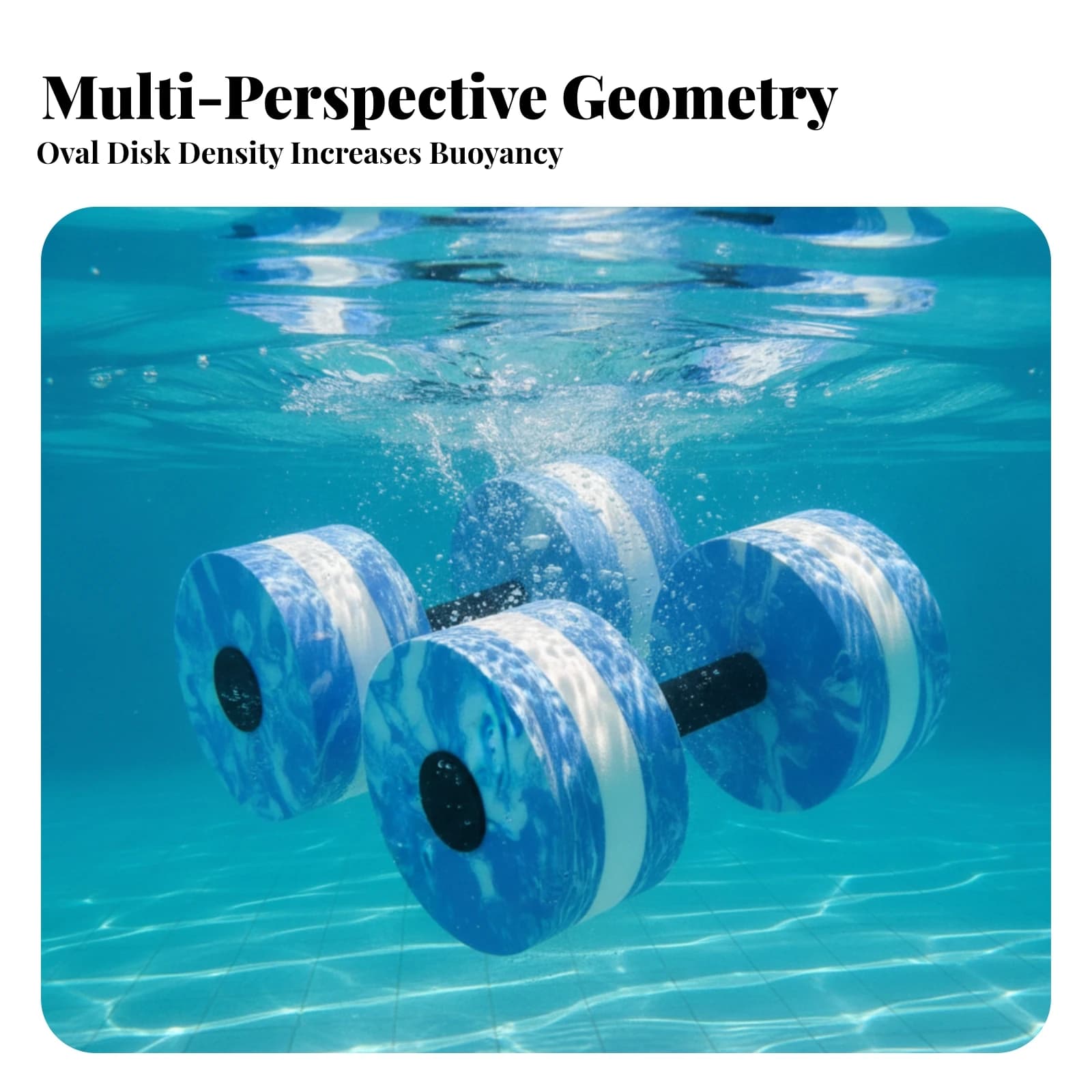 Water Dumbbells Joint-Friendly Water Aerobics Dumbbells Pool Weights Low-Impact Non-Slip for Swimmers