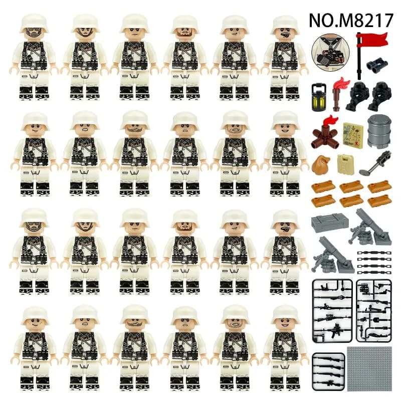 M8217 Statuette phalanx della divisione tedesca della montagna, bambini, piccole particelle, giocattoli educativi per ragazzi e ragazze