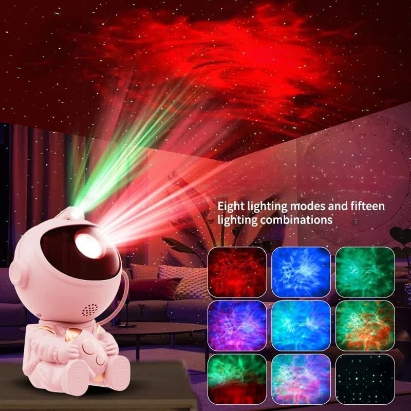 Lampada Notturna Proiettore LED Cielo Stellato Astronauta, Decorazione Atmosfera per Soffitto, Regalo per Bambini, Camera da Letto e Soggiorno