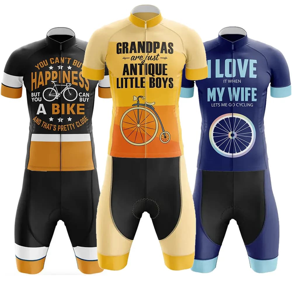 Abbigliamento da ciclismo per nonni Kit maglia uniforme Pantaloncini da bici da uomo Uomo Pantaloni da Mtb Completo Set Bicicletta Sport da montagna Senza maniche