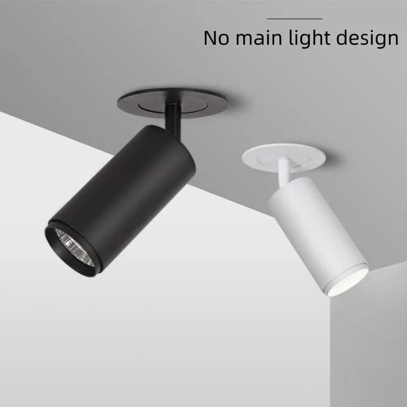Embedded LED spotlight adjustable angle shaking head rotation home no main lamp background wall commercial ceiling hole lamp