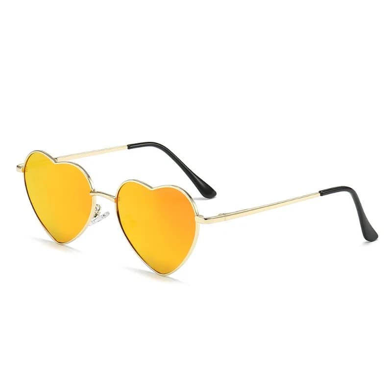 Nuovi Occhiali da Sole in Metallo alla Moda per Donne, Stile Punk Trendy, Montatura a Cuore, Occhiali Ultra Leggeri Multicolore