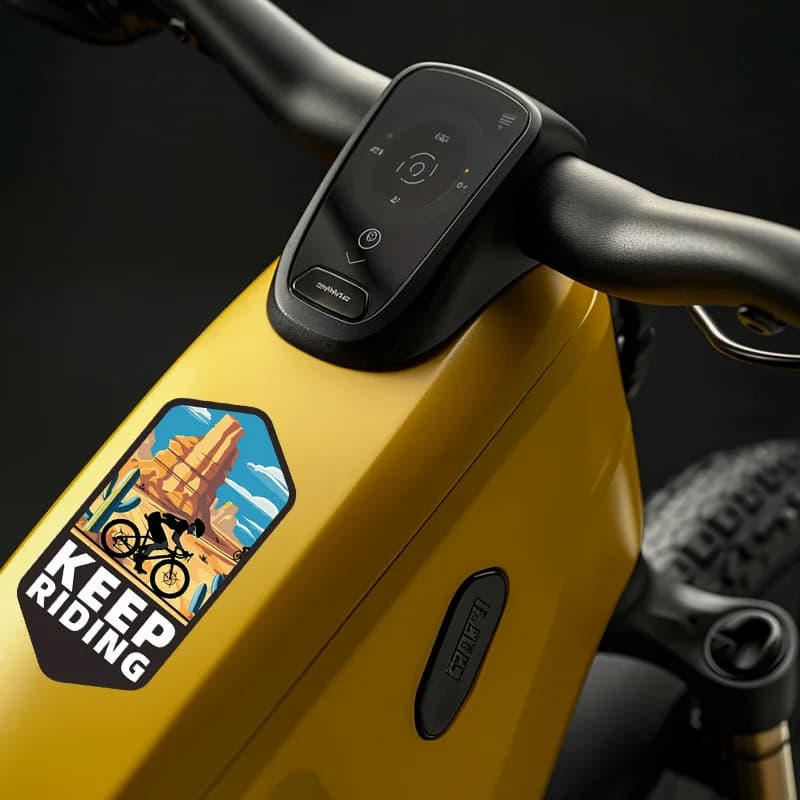 Set di 2 Adesivi per Ciclismo, Decalcomani Multicolore Impermeabili in Vinile per Telaio Bici, Auto, Laptop, Casco