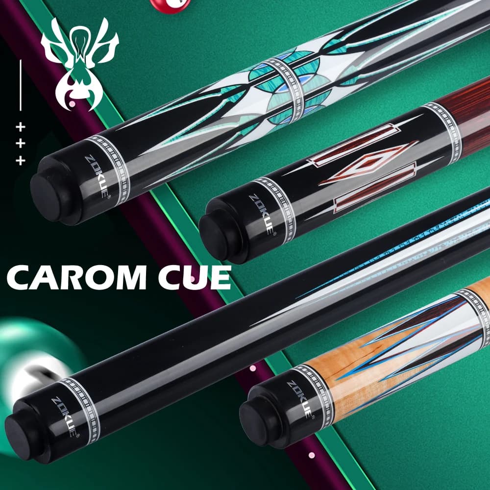 ZOKUE Carom Stick for Korean 3 Cushion Billiard Cue with Carom Taper 12mm Tip 142 CM Libre Cue Professional Carom Billiard Cue