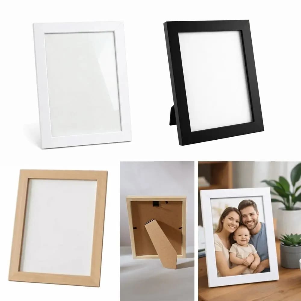 New 5/7/8 Inch Wooden Photo Frame Shadow Box Wall Decor Picture Display Frame Plant Specimen Holder Gallery Wall