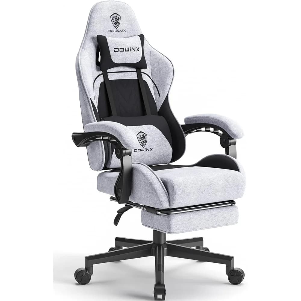 Sedia da Ufficio Ergonomica con Cuscino a Molle Insacchettate Individuali, Rivestimento Massaggiante, Poggiatesta e Poggiapiedi