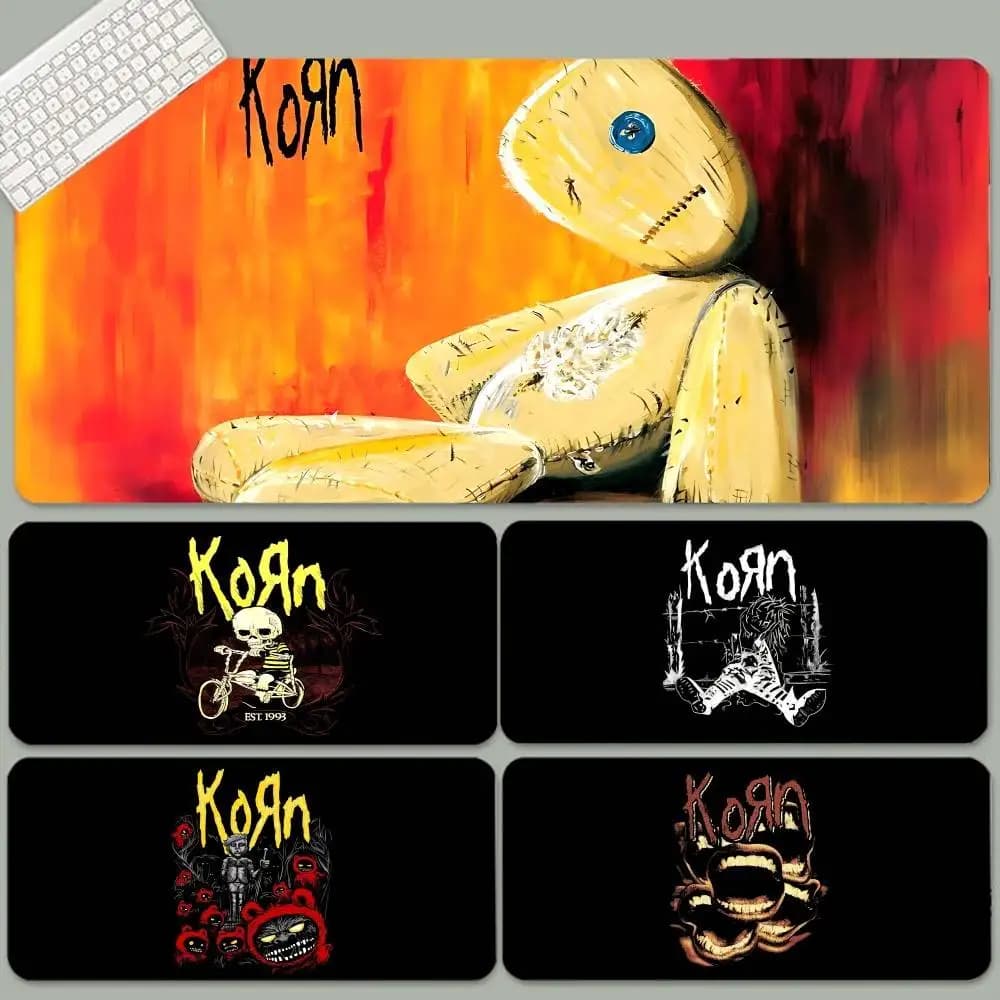 Tappetino per mouse da gioco in PC con bordo antiscivolo Metal Rock Band K-Korn, tappetino da scrivania per gamer, tappetino per tastiera, tappetino per mouse, muismat per PC, tappetino per mouse.