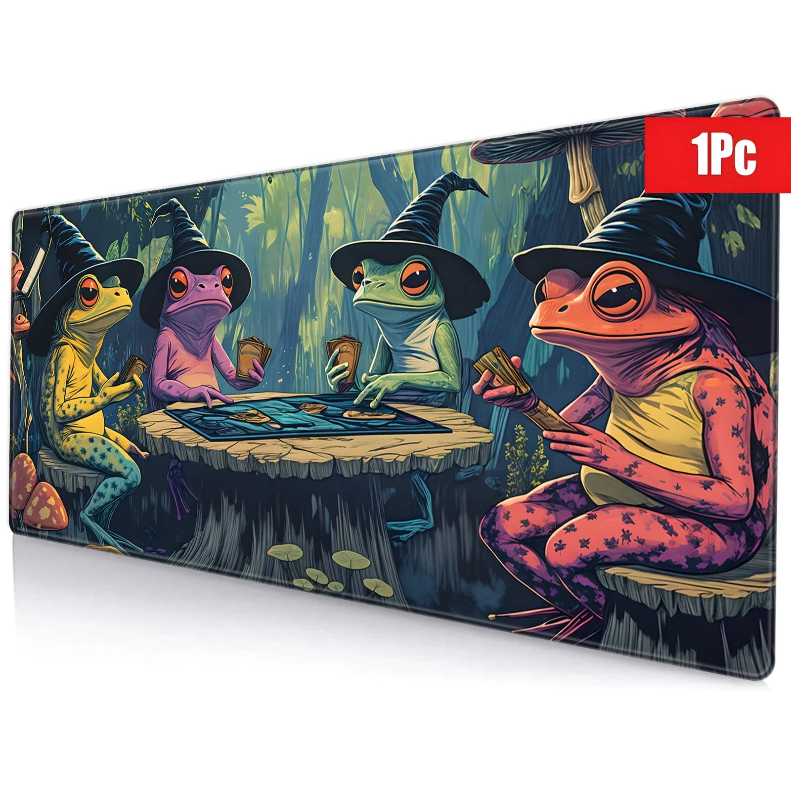 Tappetino per Mouse con Design a Rana Magica, Tappetino da Gioco Antiscivolo con Bordo Cucito, Tappetino da Scrivania, Tappetino Magico per Giochi da Tavolo