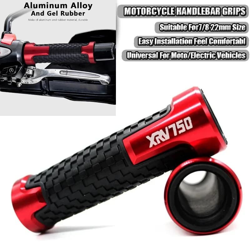 Per XRV750 LY Africa Twin 1990-2003 XRV 750 Accessori moto CNC 7/8 "22mm Anti-Slip Manubrio Grip Cover Manopole manubrio