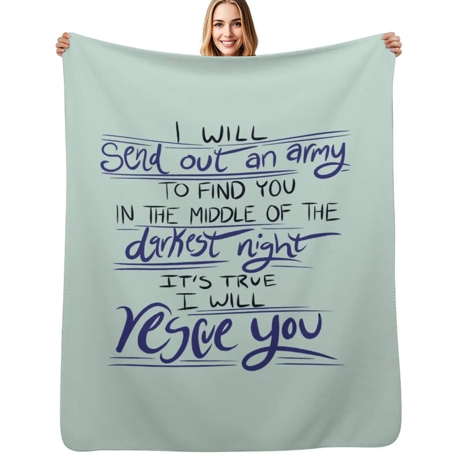 I Will Rescue You - Lauren Daigle Throw Blanket Bed covers Sleeping Bag Custom Thins Nap Decorative Sofa Blankets