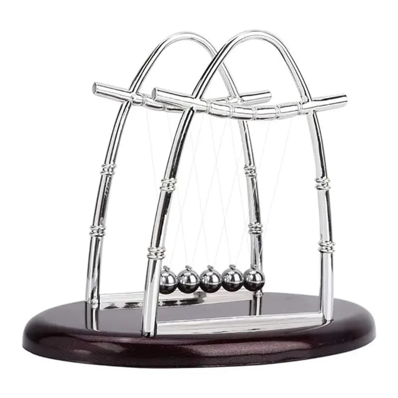 Sfera di Newton Ellittica A93Z, Pendolo Classico con Sfere di Equilibrio, Decorazione Oscillante da Scrivania, Antistress, Espositore Fisico