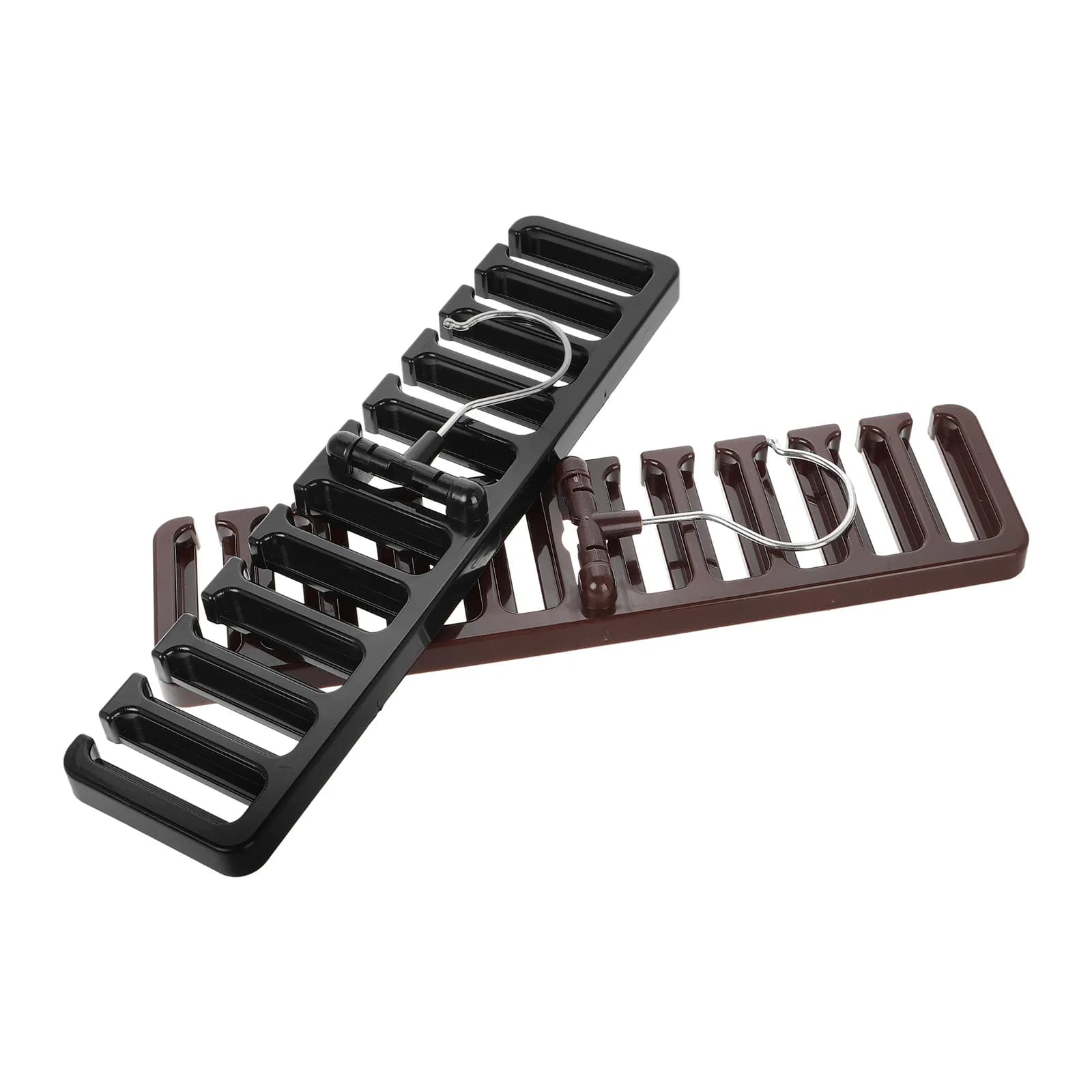 2Pcs Tie Organizer Multifunctional Belt and Scarf Holder Closet Storage Rack Space Saving Metal Wall Mounted Hanger