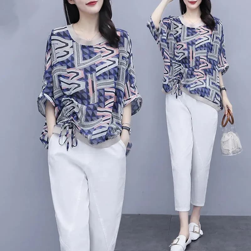 Single/Set Female Printing Suit 2025 Summer New Coat Casual Fashion Two-Piece Loose Ladies Jackets Slim Outfit Women's Tops