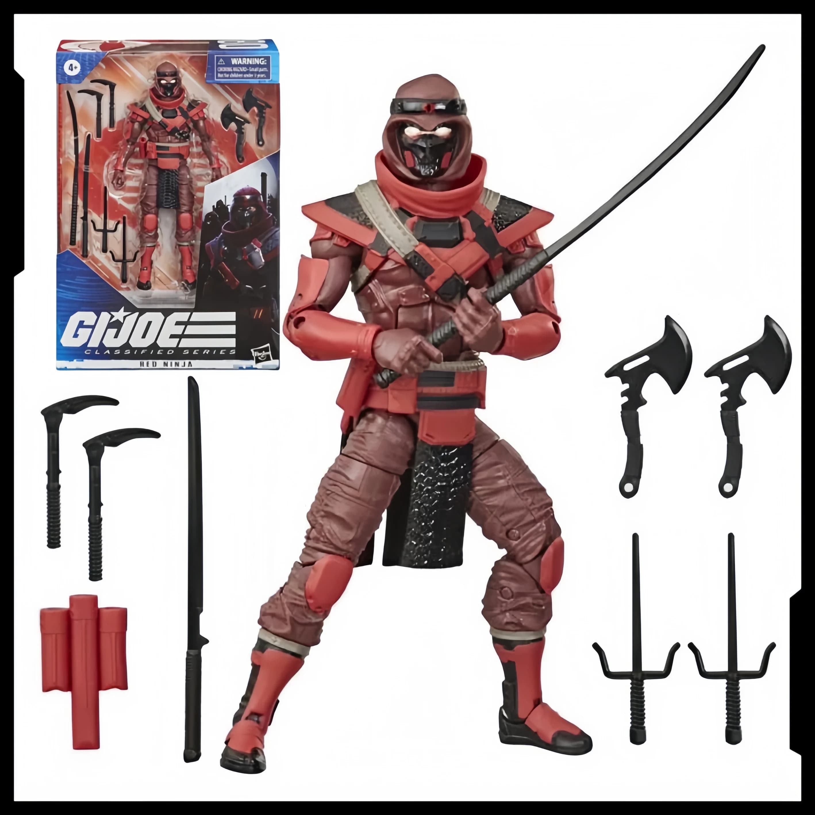 GI originale caldo Serie classificata Joe # 8 Red Ninja 6 pollici Anime Figure Action Figure Model Collection Giocattoli Ragazzi Regalo
