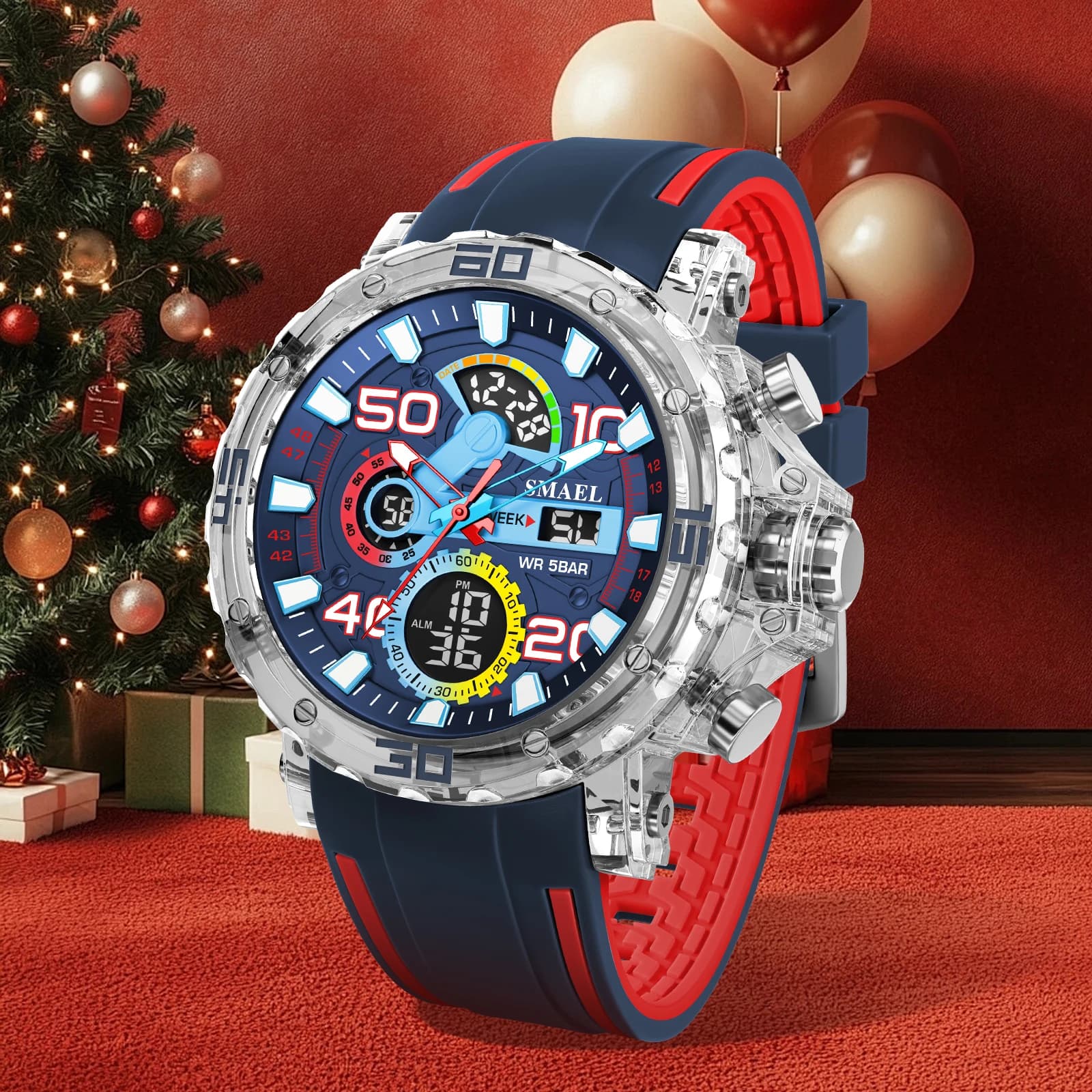 Men's Watch 2025 New Waterproof Wrist Watch 50M Cronometer LED Alarm Clock Digital Watches 8136 Men's Sports Watch