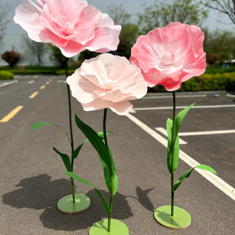 170 cm fiori artificiali giganti papavero decorazione di nozze fiore forniture per feste di nozze layout scenico guida stradale fiori decorazioni per la casa