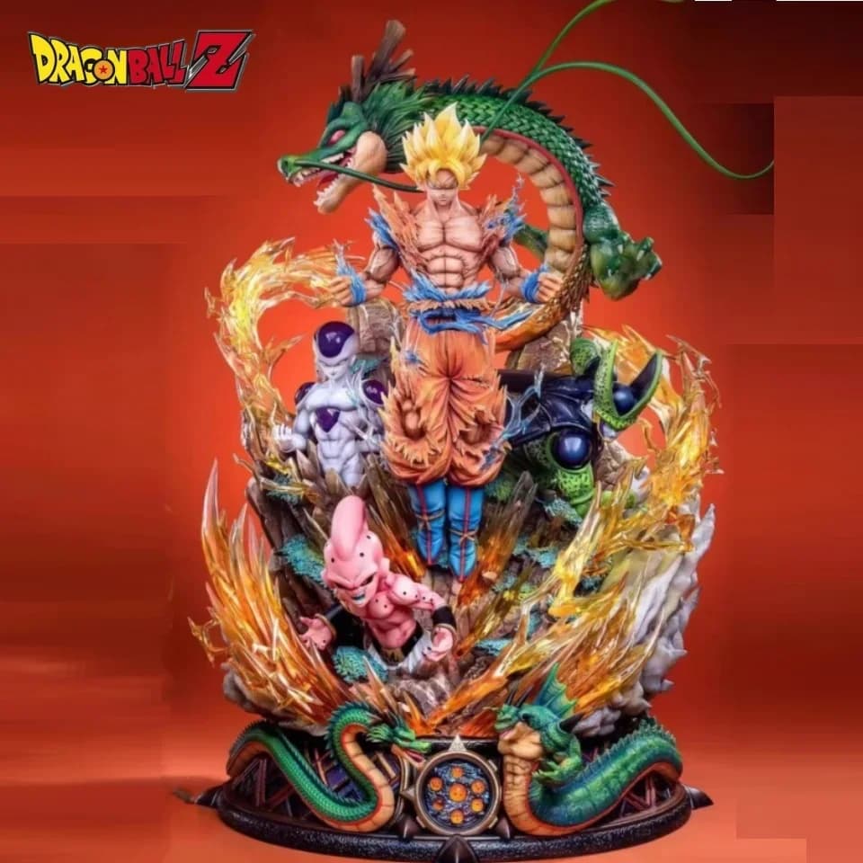 Son Goku Figura Dragon Ball Z Frieza Shenron Anime Figure 23 cm Super Saiyan Statua Pvc Scrivania Ornamento Modello Regali Di Natale Giocattoli