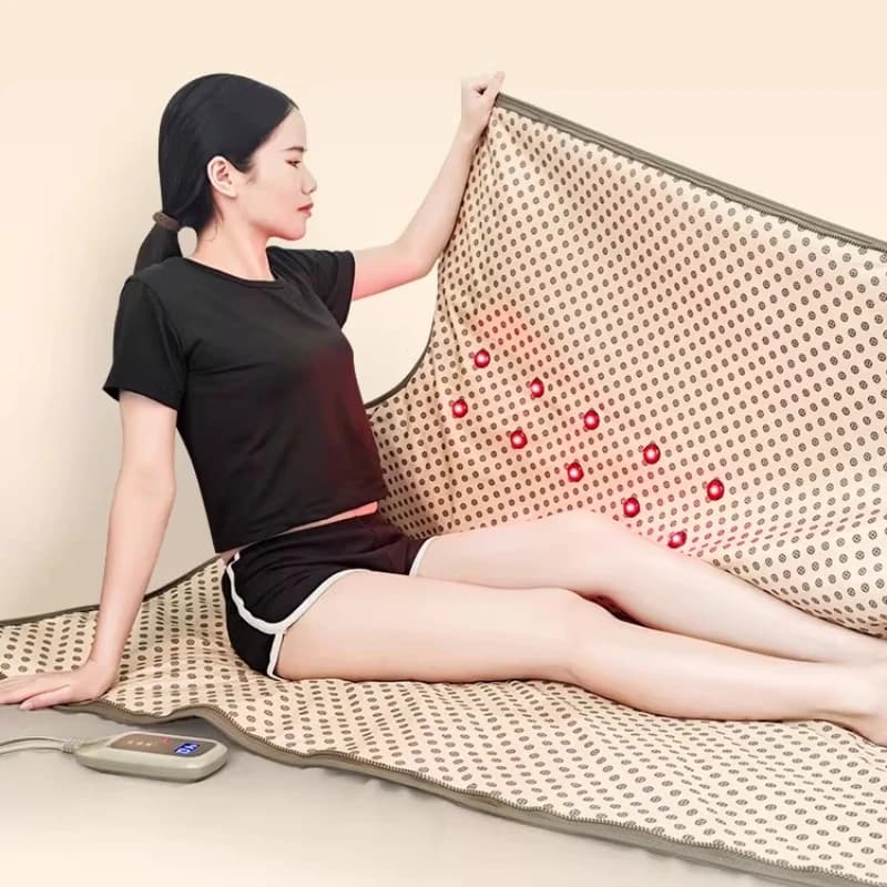 Coperta riscaldante a vapore per sollievo dal mal di schiena, sauna a vapore, sacca a vapore a infrarossi lontani, deumidificazione, riscaldamento per tutto il corpo