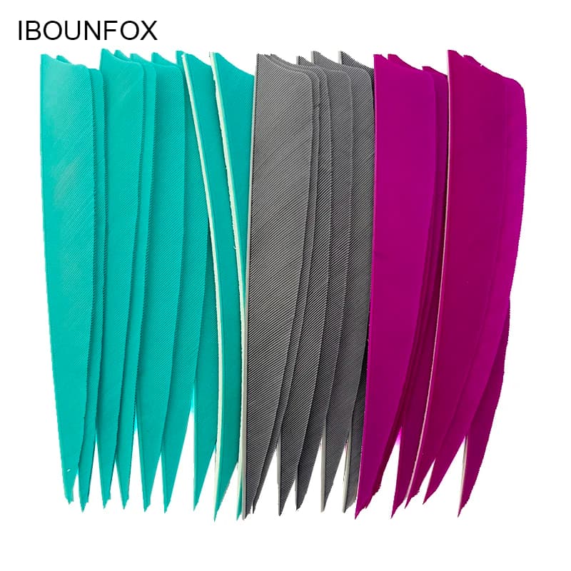 100Pcs Archery Arrows Feathers Fletching 5 Inch Real Turkey Vanes Right Wing Shield For Hunting Target Shooting