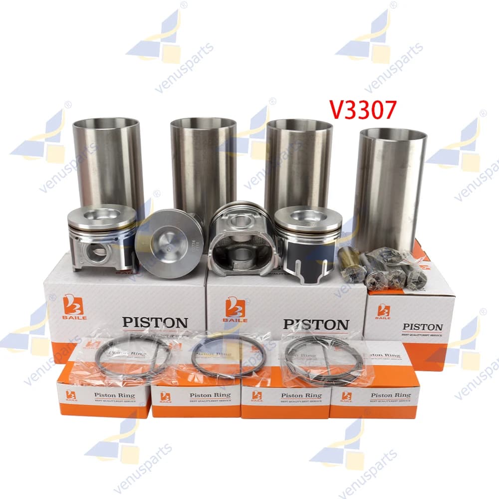 For Kubota V3307 Overhaul Rebuild Kit Piston With Rings Cylinder Liner Set Engine Parts 94*2+1.5+3