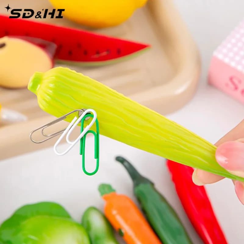 Simpatico cartone animato frutta verdura forma penna creativa scuola ufficio penne gel forniture regalo accessori di cancelleria