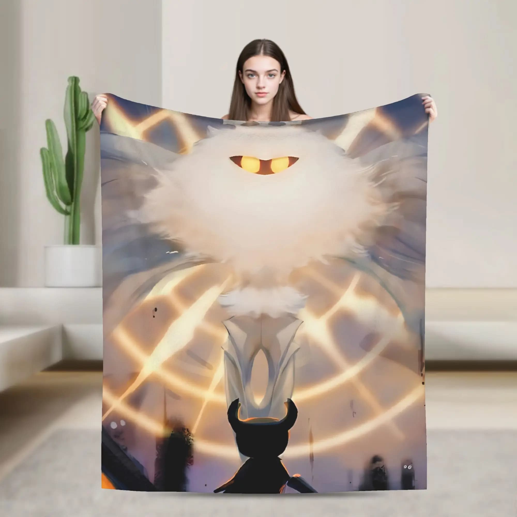 Hollow Knight Game Warm Blankets Camping Plush Throw Blanket Novelty Home Decor Flannel Bedspread Sofa Bed Cover