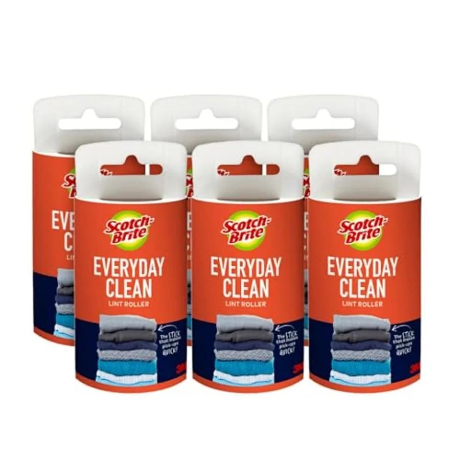 Ricariche per Rullo Levapelucchi Everyday Clean, 6 Ricariche, 420 Fogli, Bianco