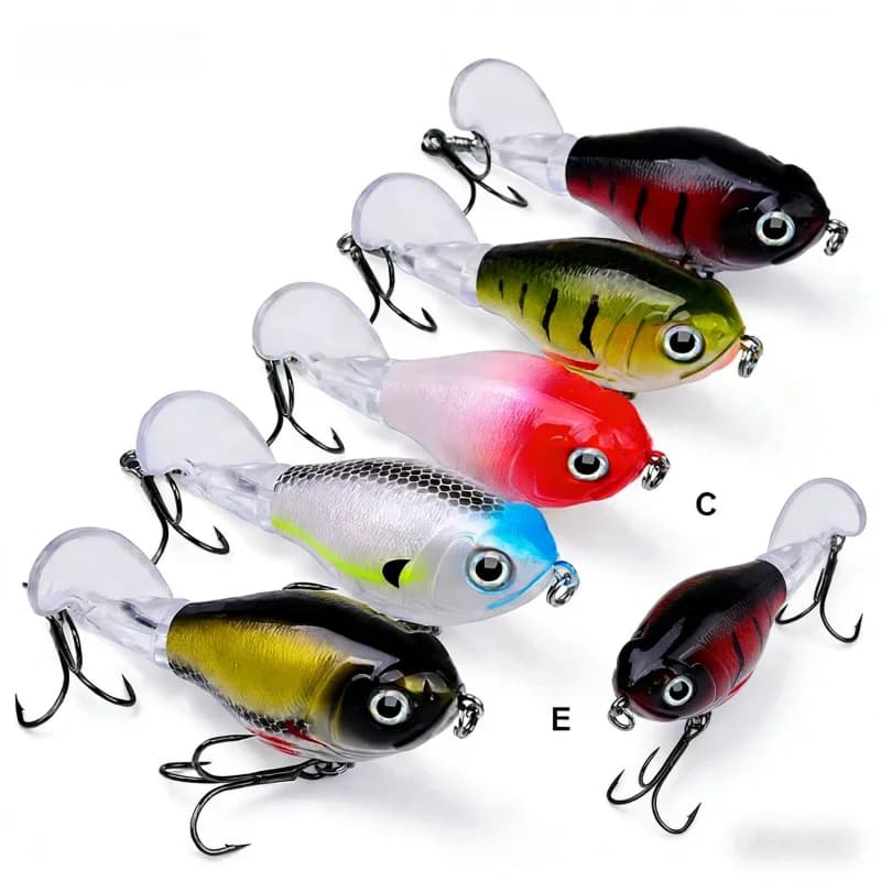 Esca galleggiante a forma di matita con elica per la pesca in superficie 11,5g 16g Esca bionica specificamente progettata per la cattura del persico con lancio a lunga distanza
