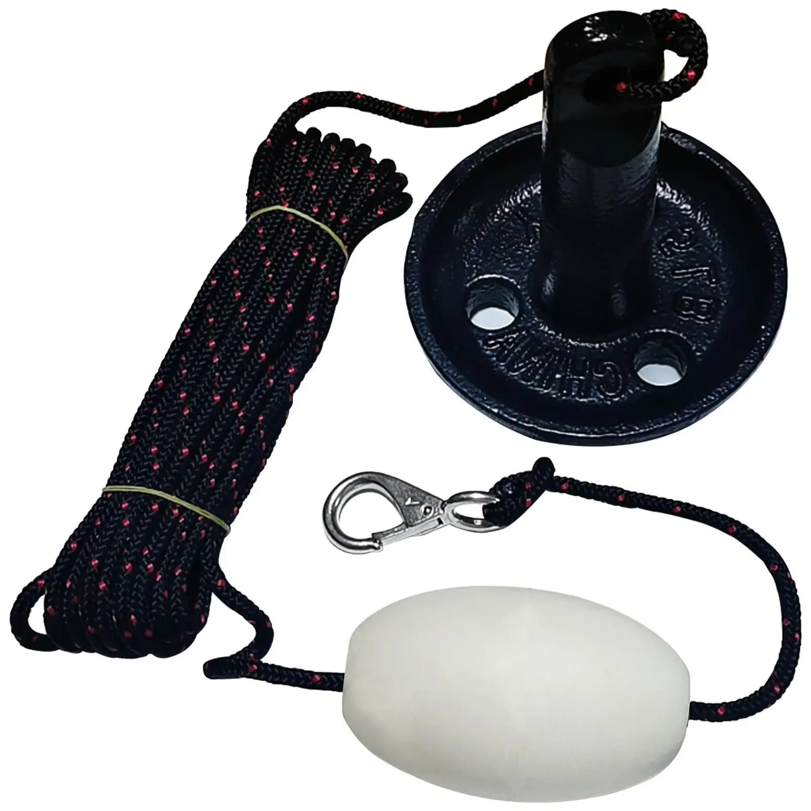 Lightweight Cast Iron Anchor Set with Marker Buoy Rope Carabiner for Kayak Paddle Board Dinghy Boat Accessory