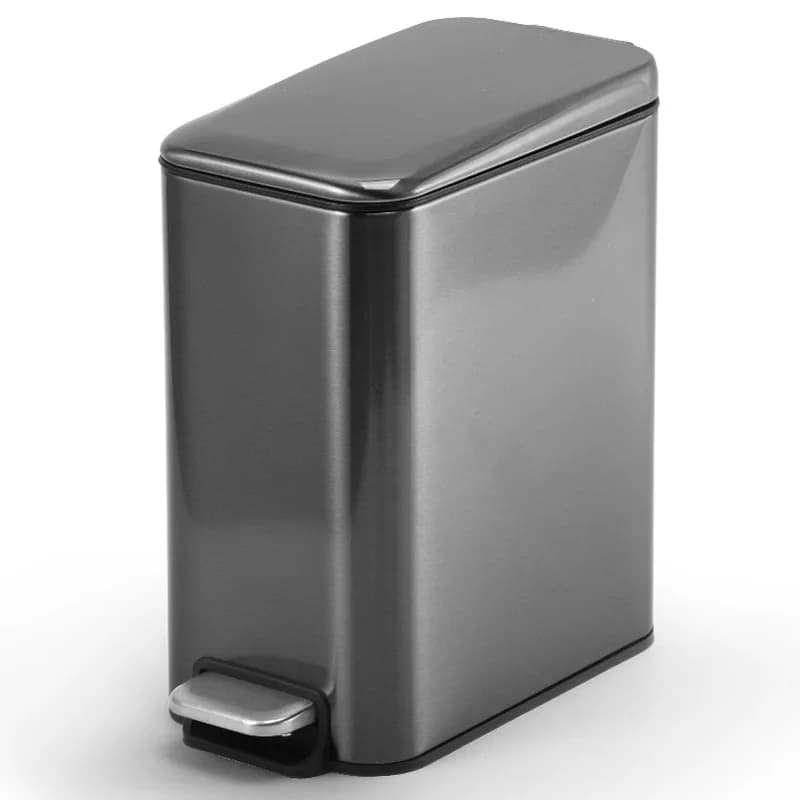 Pattumiera a gradini in acciaio inossidabile 5L/8L pattumiera per cucina e bagno pattumiera silenziosa pattumiera impermeabile per la casa rettangolare