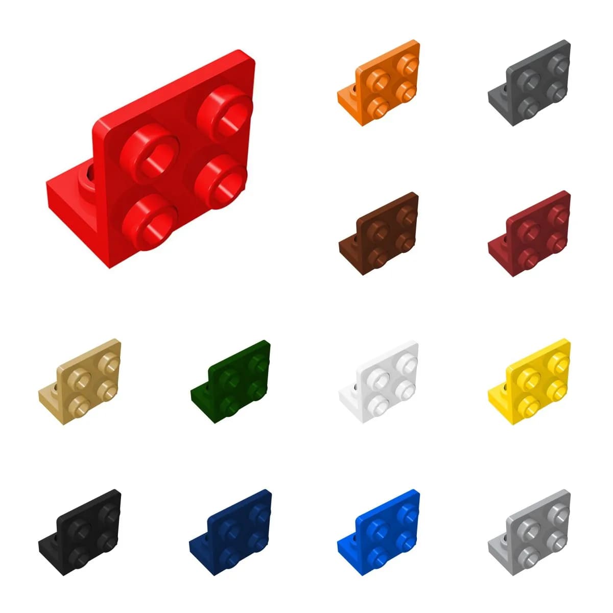 50 pz 99207 Staffa 1x2 - 2x2 Mattoni Invertiti Collezioni Bulk Modular GBC Giocattoli Per Tecnici MOC FAI DA TE Edifici Blocchi 1 Pz