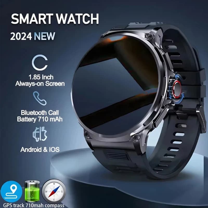 2026 New GPS Track Watch Smart Men 1.85 Inch HD AMOLED Screen 710 Mah Battery Sports Bluetooth Call Smartwatch For Android IOS