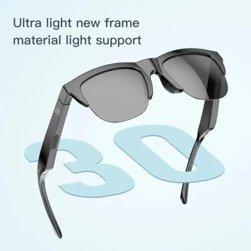 Open Ear Wireless Bluetooth Smart Sunglasses UV Ray Blocking Eyewear HiFi Stereo Audio Lightweight Glasses For Hiking Running
