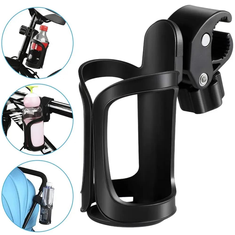 Supporto Antiscivolo per Bicchiere da Moto con Rotazione a 360 Gradi, Portabottiglie per Bicicletta e Passeggino