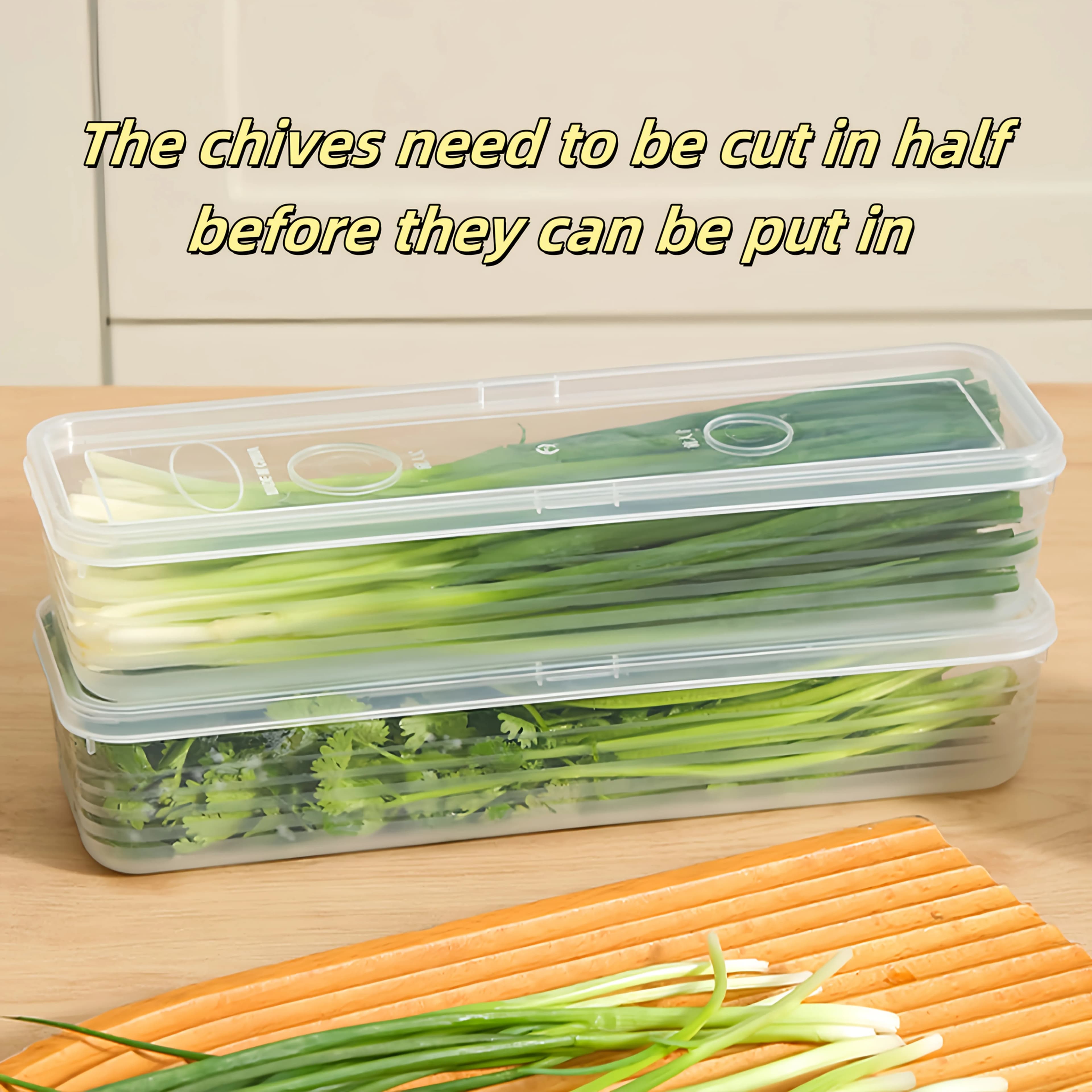 2/4/6 pieces food and vegetable containers - Refrigerator storage box - Durable sealed kitchen box, kitchen organizer