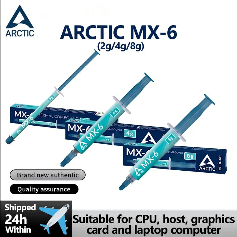 ARCTIC MX-6 (2g/4g/8g) Ultimate Performance Thermal Paste for CPU, Graphics Cards, laptops, Very high Thermal Conductivity