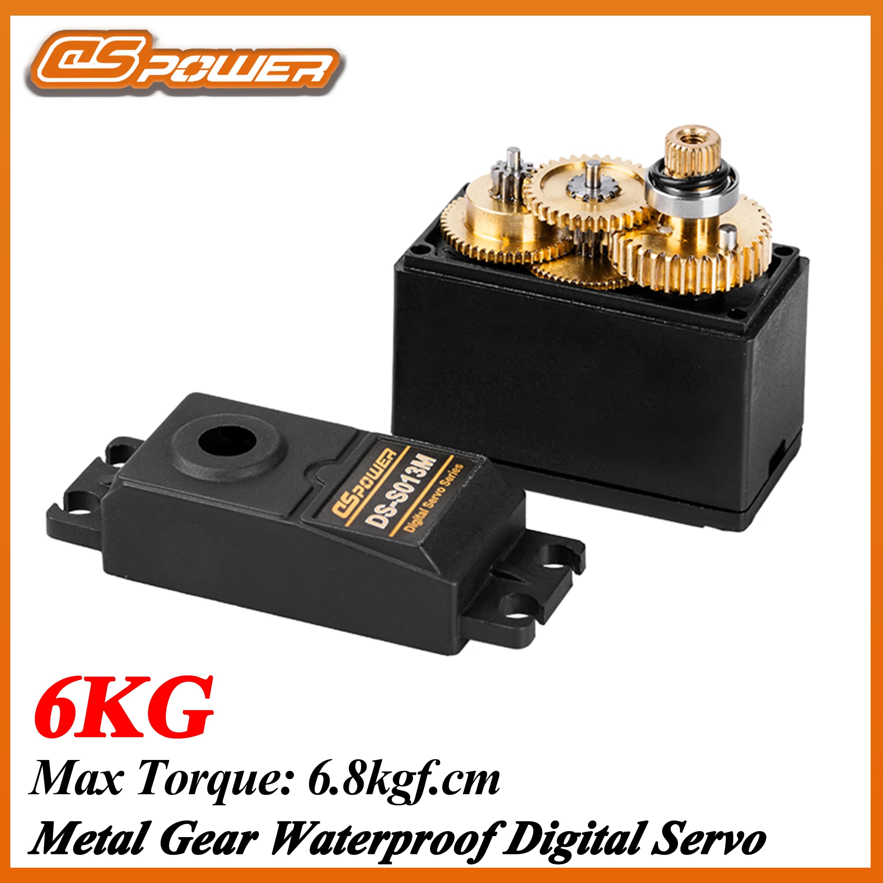 DSpower 6KG Metal Gear 6.8kg Coppia Servo digitale impermeabile per 1/10 RC Auto Aereo Elicottero Barca Wltoys WPL MN Hyper Go