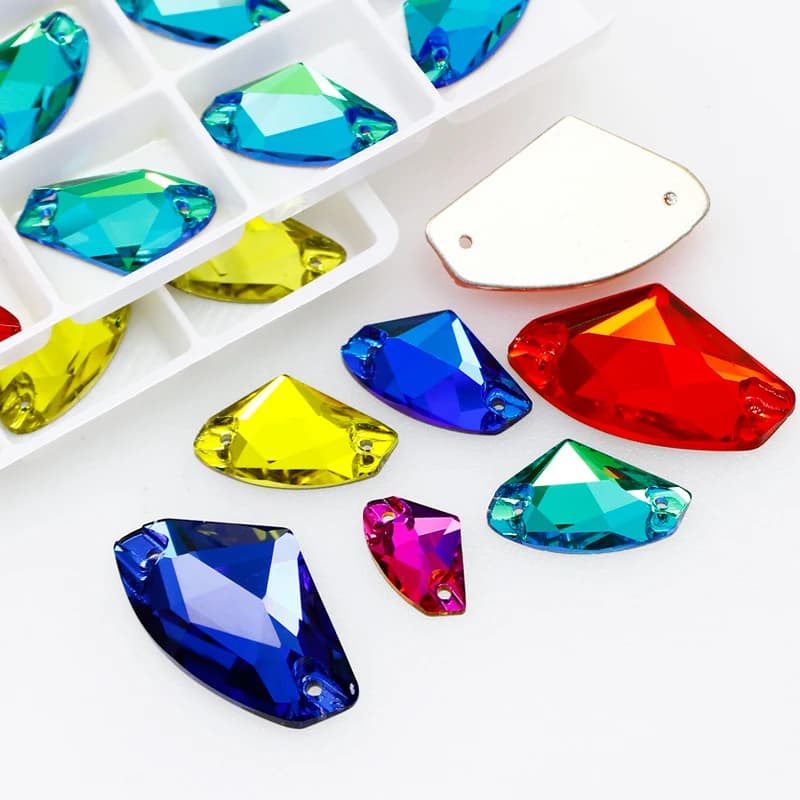 Sahpe galattico cucire su pietra Glitter vetro strass K5 cristallo diamante Flatback pietra per vestiti scarpe borse vestito fai da te