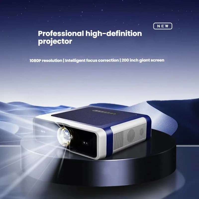 High-definition Projector ligent Focusing Large Screen Cinema-level HiFi Audio 8000 Lumens Android 9 32GB Storage