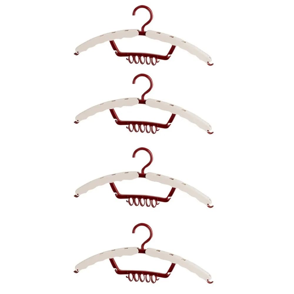 4 pcs plastic 3-in-1 anti-slip anti-slip steering rod for hanging shoes saves space folding clothes hangers