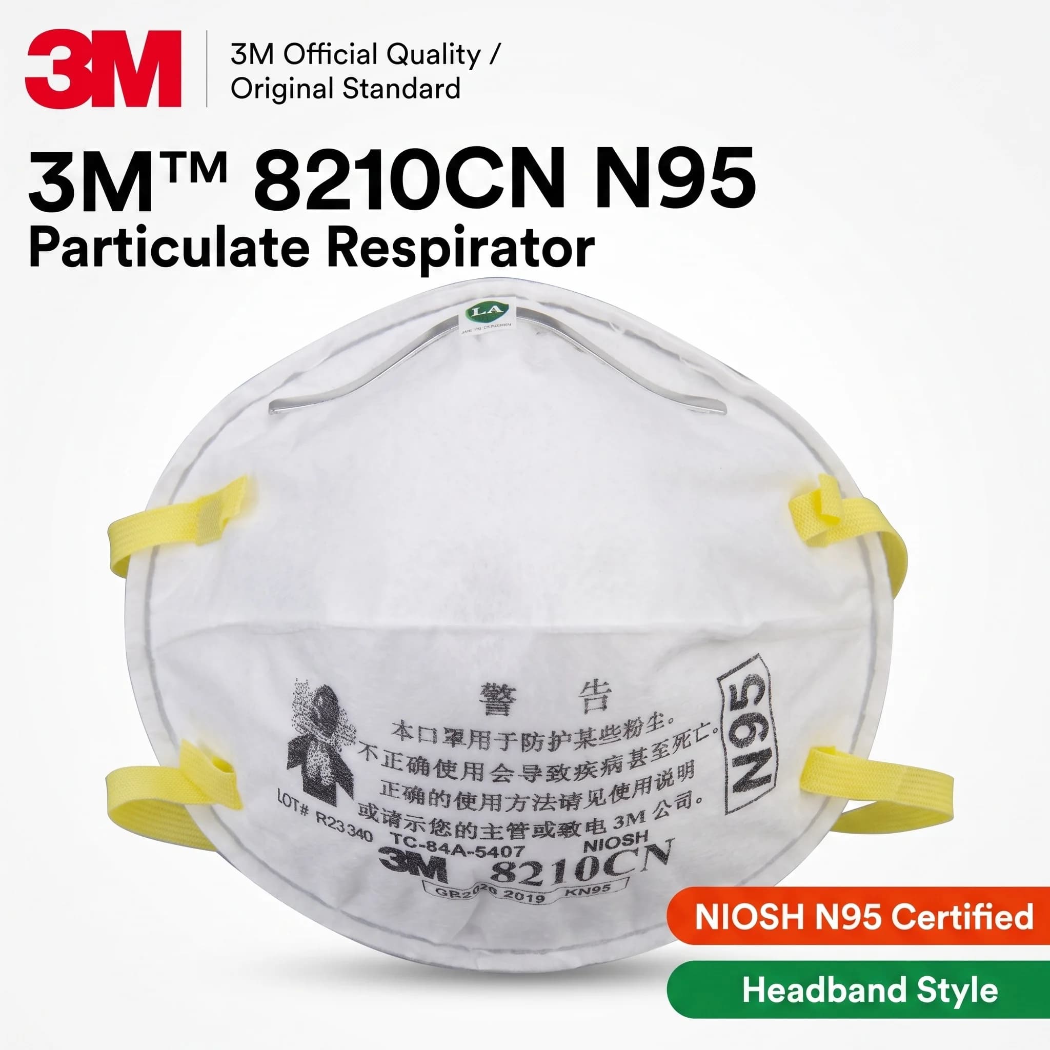 3M 8210 N95 Mask Respirator Dust for Work, Industrial Air Purifying Masks, Construction & Grass Cutting, Mascarillas para Polvo
